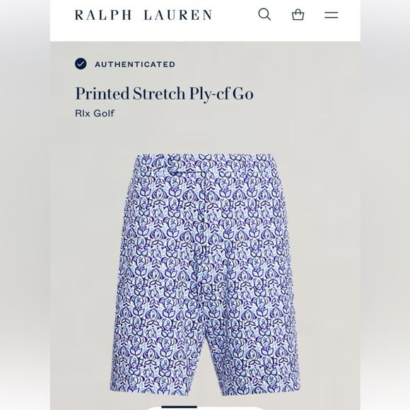 NWT Ralph Lauren RLX Golf Size 36 Printed Fish Athletic Shorts - Classic Fit - Picture 13 of 13